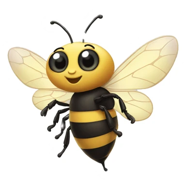 a magical bee flying sticker