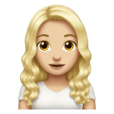 white girl blonde hair angel sticker