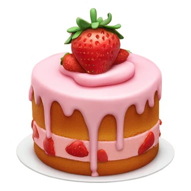 Strawberry honeybun Cake sticker