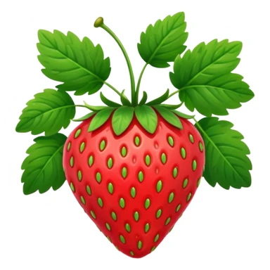 strawberry with plant sticker