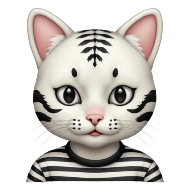 Cat mime performer sticker