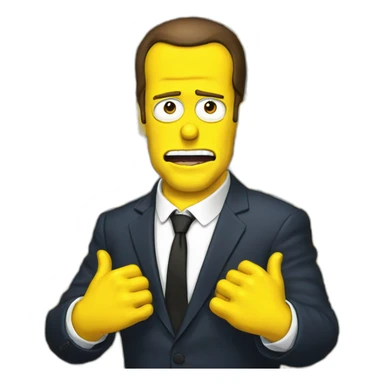 Macron as a Simpson sticker