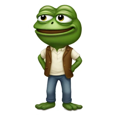 standing pepe sticker
