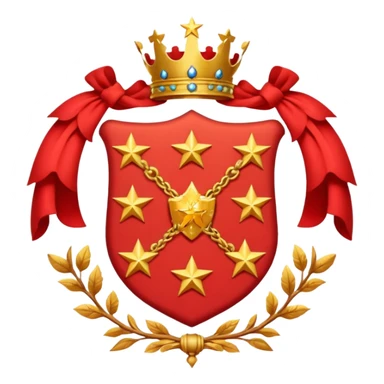 red 5 stars coat of arms sticker
