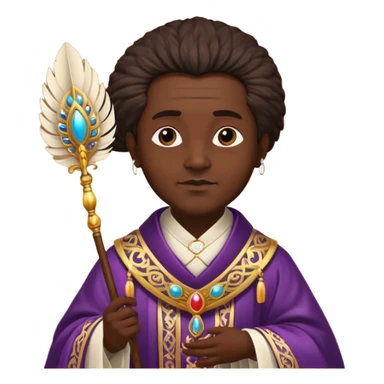 Ancient  mpriests with Feather Fan sticker