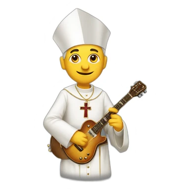 pope-guitar-player sticker
