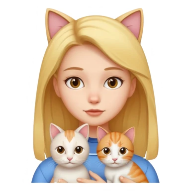 Fille avec un chat sticker