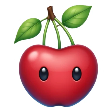 Une  cerise bleu sticker