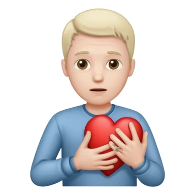 Men I sick hold his heart by 1 hand sticker