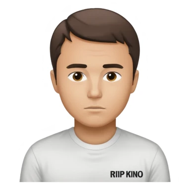 Charlie Kirk having a shirt saying rip Kirk ong  sticker
