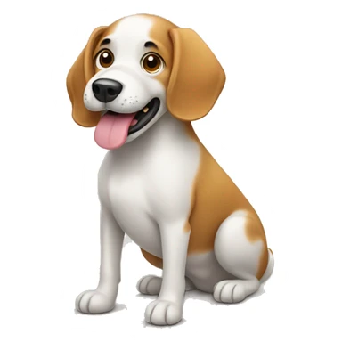 Dog with springs for legs sticker