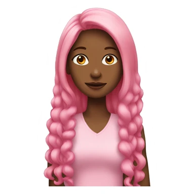 Women with long pink hair  sticker