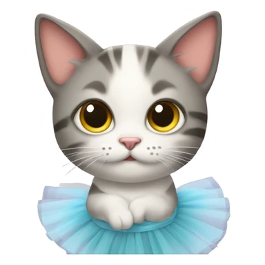 Cat with a tutu  sticker