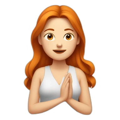 Une Femme rousse qui fait de la méditation sticker
