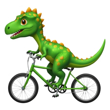Cute dinosaur riding a bike  sticker