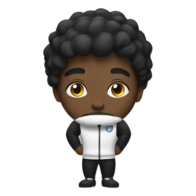 focused athlete in black attire sticker