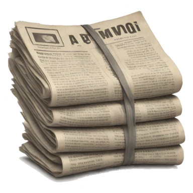 a bundle of newspaper sticker