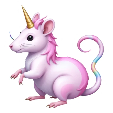 rat unicorn hybrid sticker