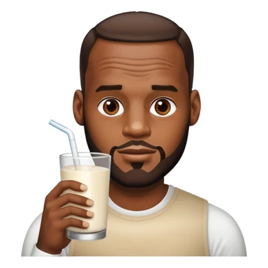 LeBron James drinking milk sticker