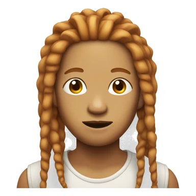 ginger asian with dreadlocks sticker
