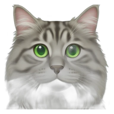 Siberian cat with green eyes sticker
