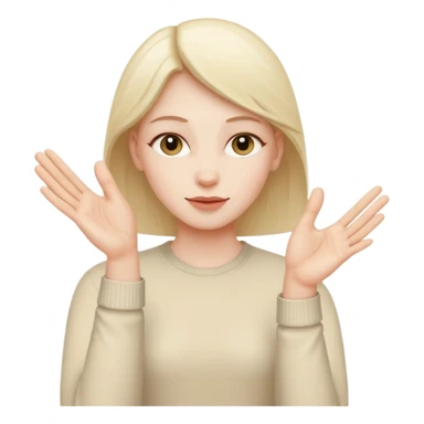 Pale Beige Gesture in the deaf-mute language of love sticker