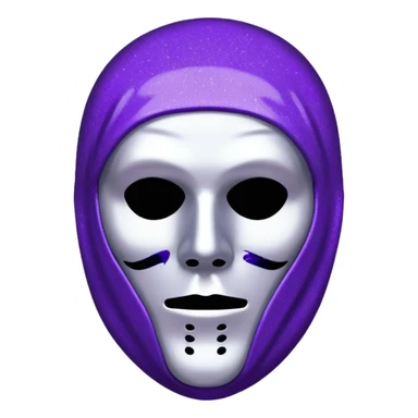 Glitter Purple and Cian police with ghostface mask sticker