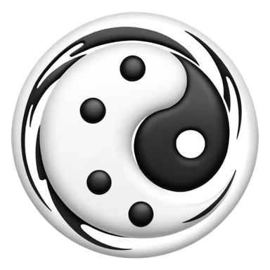 Yin yang symbol sticker