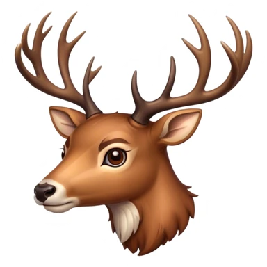 Ciervo con cuernos grandes  sticker