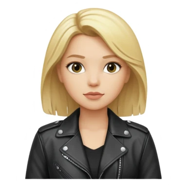 dinah blonde hair jane wear leather jacket sticker