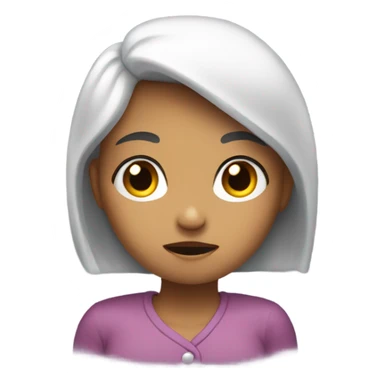 Girl shrugging shoulders sad sticker