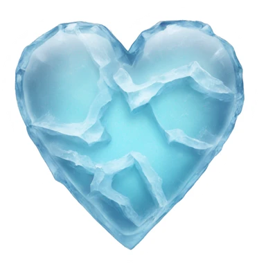 Heart made of ice sticker