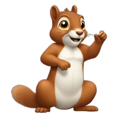 Squirrel farts Smoke sticker