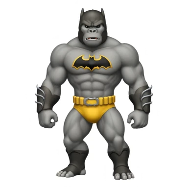 king kong with a batman uniform sticker