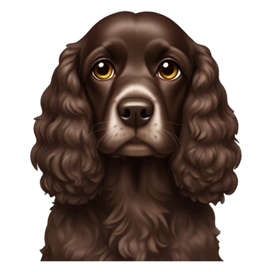 Chocolate cocker spaniel sticker