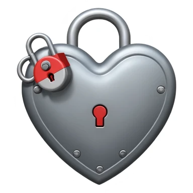A locked up metal heart  sticker