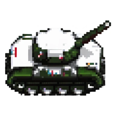 A tank in a field sticker