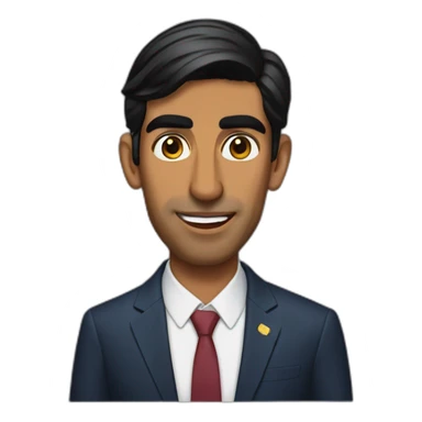 Rishi Sunak raja sticker
