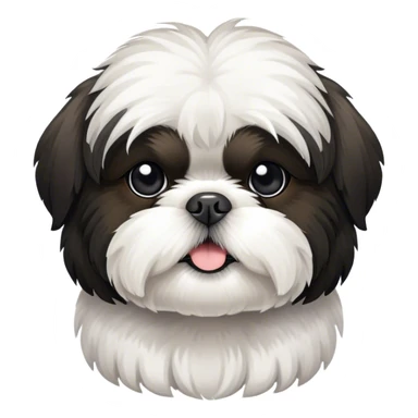 Shih tzu black and white sticker