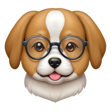 Dog wearing ah glasses  sticker