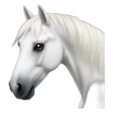 White stallion mustang heart eyes sticker