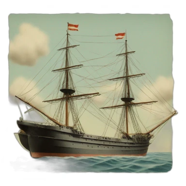 netherlands ship 1940s sticker