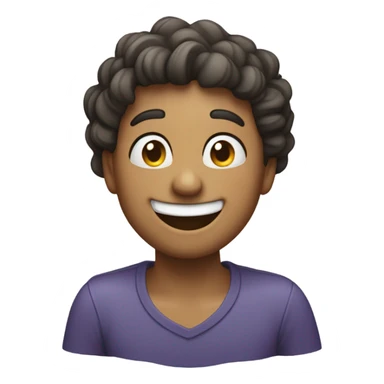 laughing with fun to head sticker