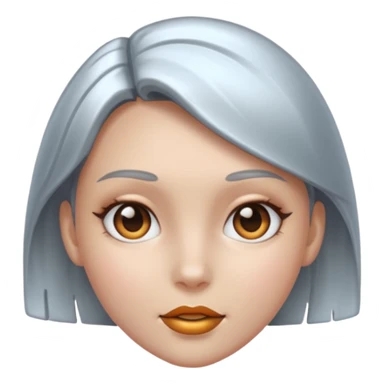 metal skin colored girl sticker