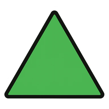 a green triangle sticker