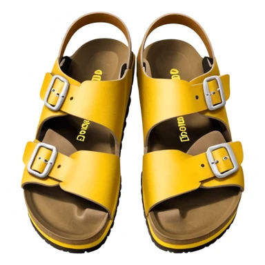 Yellow Birkenstock sandals sticker