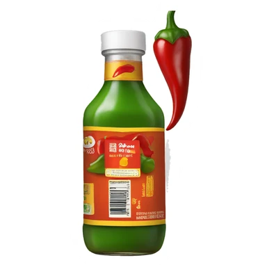 a bottlr of hot chilli sauce sticker