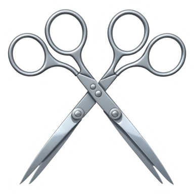 two scissors connecting sticker