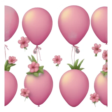 ￼balloons tied to flowers  sticker