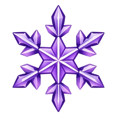 snowflake with violet color  sticker